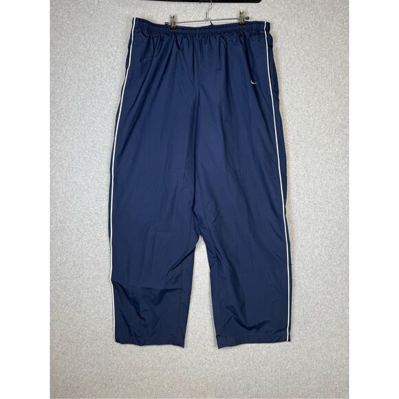 Vintage Nike Men's Size XXL 2XL Blue White Stripe Track Windbreaker Pants Hype - Picture 2 of 12